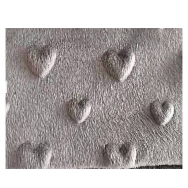 Oem Super Soft Fleece Plush Blanket Baby Heart Dot Fabric Plush Printed Minky Fabric