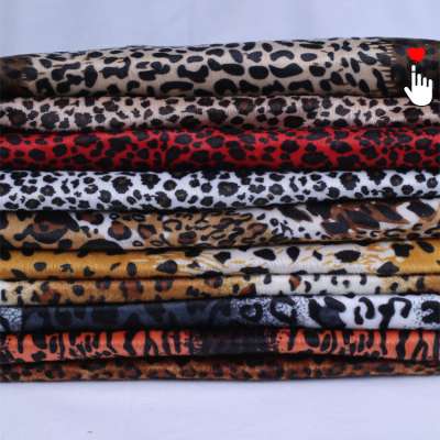 free sample stock lot colorful leopard zebra animal skin digital print velour minky  fabric